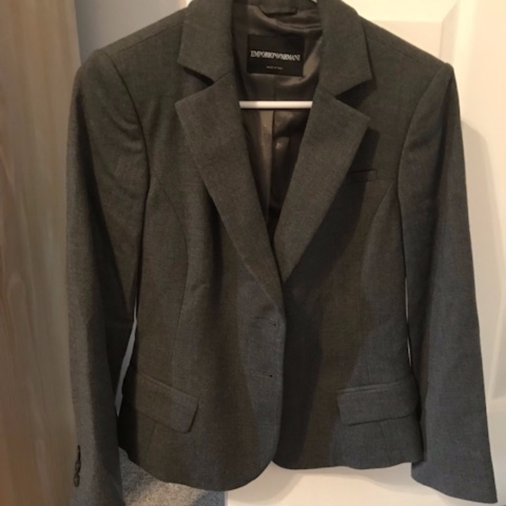 Gray Emporio Armani women's suit jacket size 6